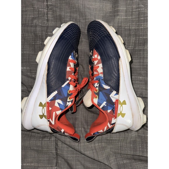 UNDER ARMOUR UA BH Youth Boys Baseball & Cleats 6Y Red White Blue Stars USA - Picture 5 of 8